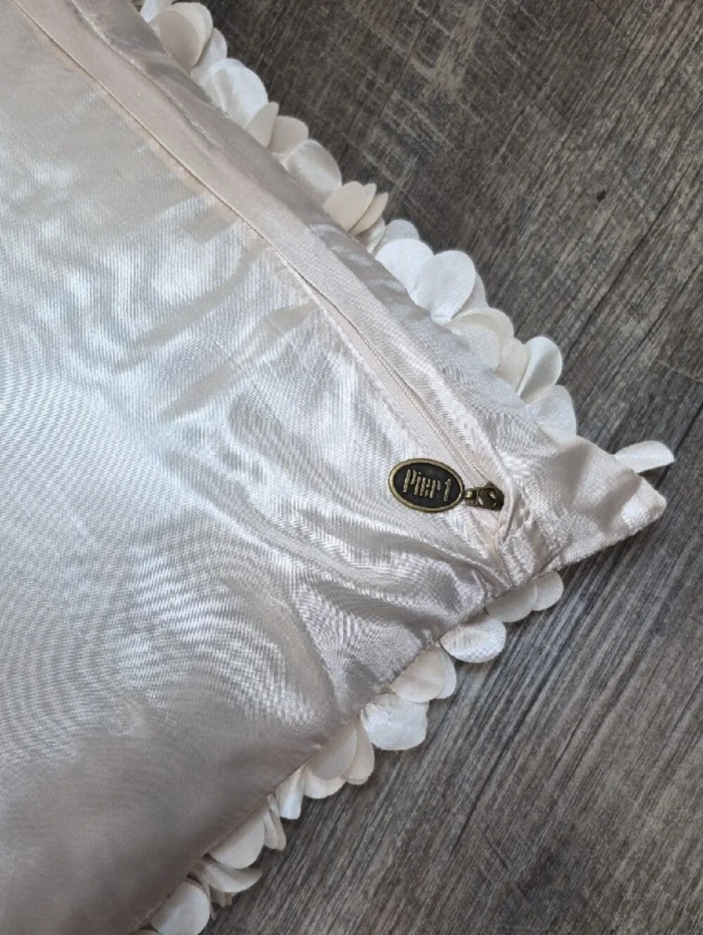 Pier 1 Cream Floral Petal Accent Pillow